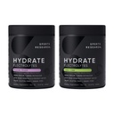 Polvere di elettroliti di Hydrate - senza zucchero e naturalmente aromatizzata con vitamine, minerali e acqua di cocco - Supporta l'idratazione - Frutta della passione & Lime di limone