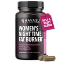 Brûleur de graisse de nuit pour les femmes - Suppresseur d'appétit pour la perte de poids - 60 Compte - Booster de métabolisme à base de plantes avec la mélatonine pour le sommeil - Végétaliens, Capsules non OGM - 2 mois d'approvisionnement