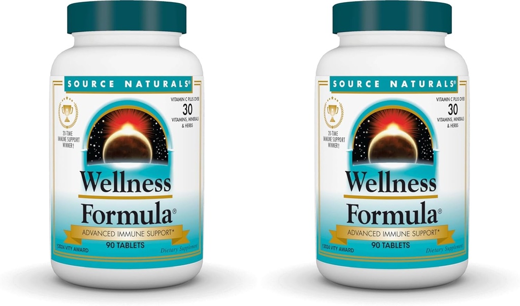 Quelle Naturals Wellness Formula Bio-Aligned Vitamins & Kräuterverteidigung - Immunsystem Support Supplement & Immunität Booster* - 90 Tabletten (Pack von 2)