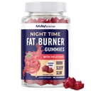 Bruciatore grasso di notte Gummies con la melatonina per il sonno e il sostegno di perdita di peso | Suppressant di fame & Metabolismo Booster, grasso di pancia tritato mentre dormi | supplemento dieta per le donne & uomini | 60 Ct