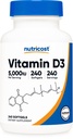 Nutricost Vitamina D3 5000 IU (125mcg), 240 Softgels - Non OGM e Gluten Vitamina D