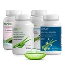 AloeCure Organic Aloe Vera Capsules Pack - 4 Pezzi - Melatonina + Collagene, VeraFlex, Aloe Vera Capsules, Probiotico + Enzyme