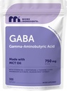 Micro Ingredients GABA 750 mg mit MCT-Öl, 300 Softgele | Gamma Aminobuttersäure mit Vitamin B6, 5-HTP, L-Theanin, L-Tryptophan & Magnesium Glycinat | Non-GMO, cGMP Hergestellt
