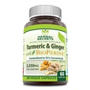 Secrets à base de plantes Curcumine et gingembre curmérique avec supplément BioPerine $ 2,250 Mg par portion $ 180 Capsules $ Non-GMO $ Sans gluten $ Fabriqué aux États-Unis