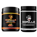 Gorilla Mind Pre Workout (Fruit Punch) + Creatina (100 Serv.) - Stack completo per una migliore resistenza, uscita di potenza e dimensione del muscolo