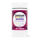 Centrum Multivitamina per le donne, Multivitaminico/Multiminerale Supplemento con Ferro, Vitamina D3, B Vitamine e Vitamine Antiossidanti C ed E, Gluten Free, Ingredienti Non OGM - 65 Conte