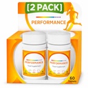 Tavolette Multivitaminiche e Minerali Centrrum Performance 60 Conta Compresi Vitamina C, D e Ferro (Pacchetto di 2)