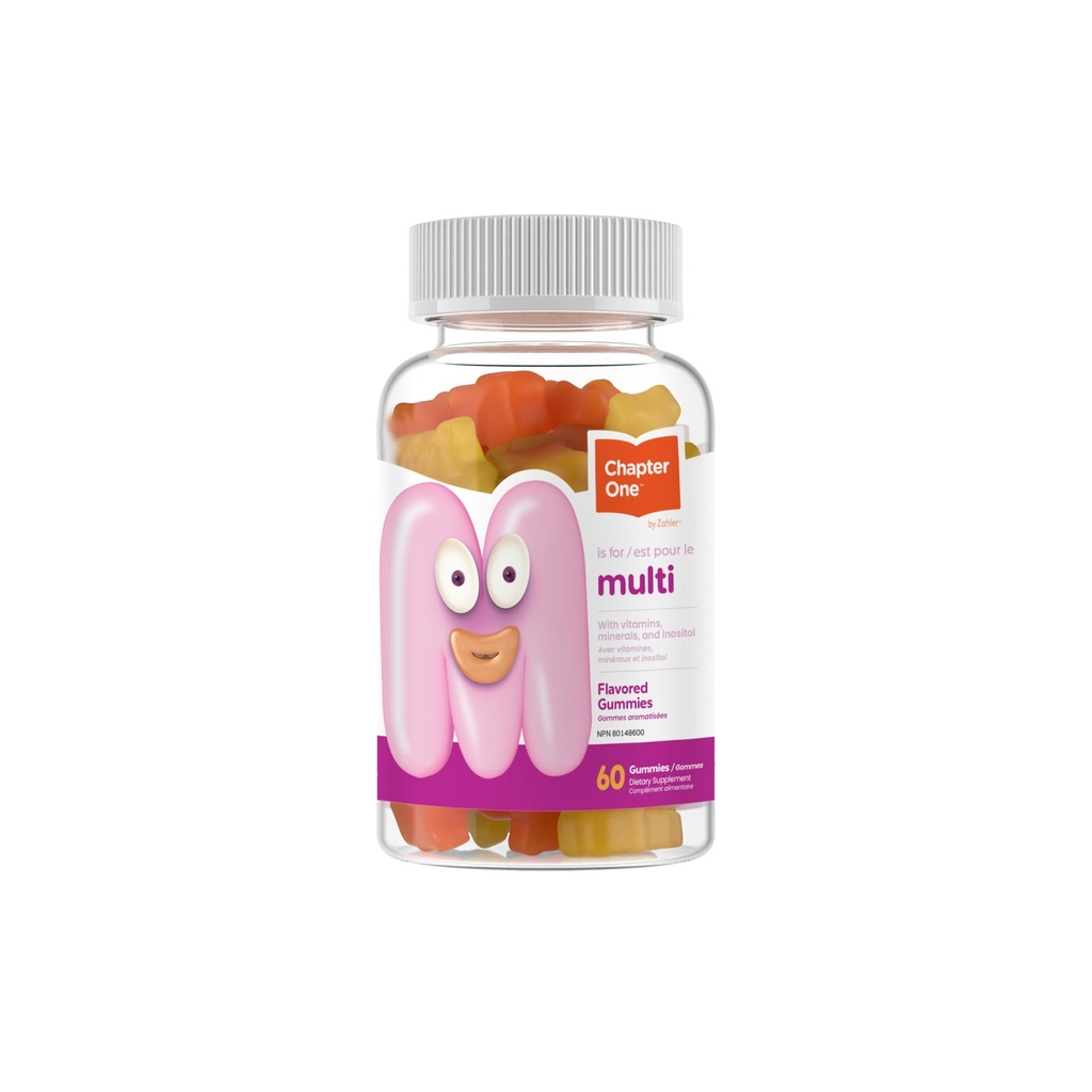Zahler - Chapter One Kids Multivitamin Gummy mit 13 Vitaminen & Nährstoffe (60 Flavored Gummies) - Zertifizierte Kosher Kinder Vitamine einschließlich Vitamin C, D3, Zink &amp; Mehr - Delicious Multivitamin Gummies