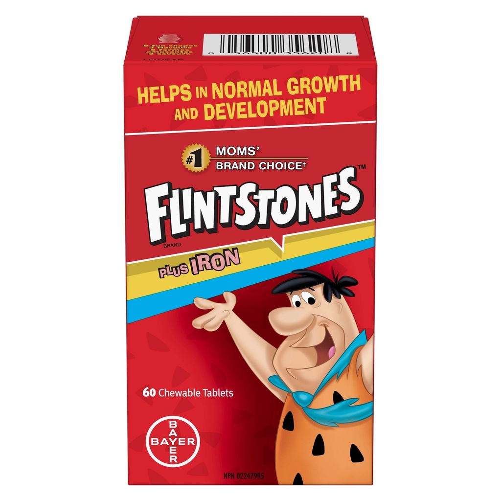 Flintstones Plus Iron Multivitamins, 60 compresse da masticare
