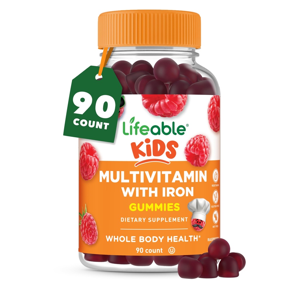 Multivitamine vivace pour enfants avec des gommes de fer