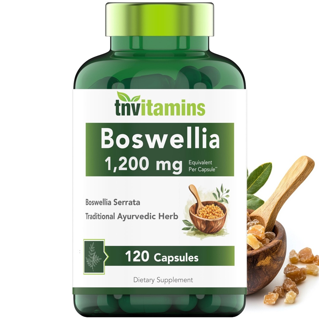 Tnvitamins Boswellia Extract Capsules, 120 Count.