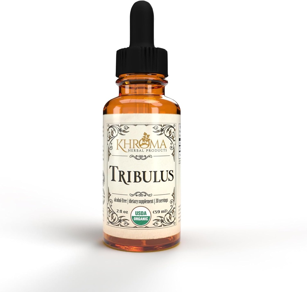 Khroma Kräuterprodukte Bio Tribulus 30 Servierungen - 800 MG - Max Strength Liquid - Alkoholfrei - 2 FL OZ