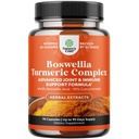 Boswellia Extract Capsules with Turmeric - Advanced Immune Health Support Supplement - Turmeric & Boswellia Serrata Capsules 500mg per Serving for Body Detox & Healthy Joints - 90 Count