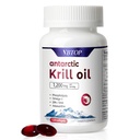 Huile de krill antarctique 1200 mg par portion, 120 softgels à libération rapide avec Omega-3 EPA DHA, Astaxanthin et Phospholipides, sans mercure, sans arrière-goût de poisson pour la santé du coeur, des articulations et du cerveau