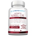 Genehmigte Wissenschaft Krillöl - 2000mg Antarktis Krillöl, 650mcg Astaxanthin - 260mg EPA, 160mg DHA - 60 Softgels - 1 Monat Versorgung