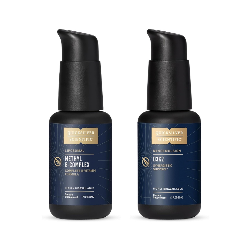Quicksilver Scientific Methyl B Complex Nanoemulsified D3K2 Bundle (50 ml Each)