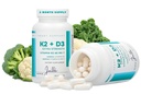 Vitamin K2 + D3 Extra Strength Supplement - 120 Kapseln mit MK-7 für Knochen- und Herzgesundheitsunterstützung - essentielle Nährstoffe für Calciumabsorption und Immunfunktion