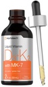 Horbäach Vitamin D3 K2 Flüssigkeitstropfen | mit MK7 | 2 Fl Oz | Vegetarisch, Non-GMO, Glutenfreie Ergänzung