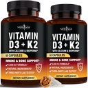 NEU AGE Vitamin D3 5.000 IU + K2 MK-7 100 mcg - 2-in-1 Knochen, Immun- & Herz-Unterstützung, leicht zu schlucken, Non-GMO - 120 Kapseln