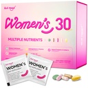Multivitamine pour les femmes Packs de vitamines quotidiens pour 30 plus avec D3+K2, NR1000, Probiotiques et Ashwagandha. Supplément pour la beauté, le soulagement du stress, os et santé cardiaque, énergie, équilibre Gut & Hormone.