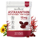 Astaxanthin 12mg, Premium Astaxanthin Antioxidans Ergänzungen, Unterstützt Augen, Haut, Immun, innere Zirkulation, Frische Mikroalgenquelle, Dreifache Stärke, Non-GMO, 4 Monate Versorgung, 120 Softgels