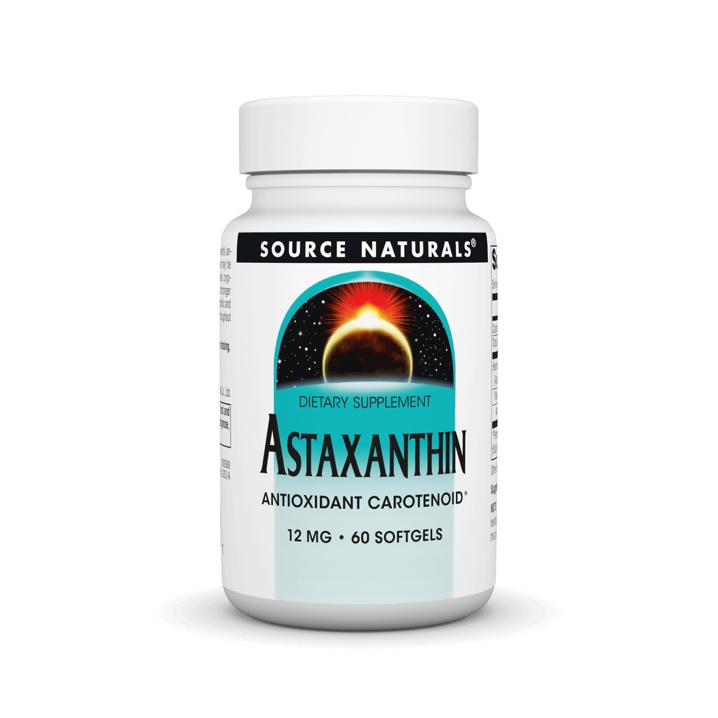 Quelle Naturals Astaxanthin, Antioxidant Carotenoid, 12mg - 60 Softgels