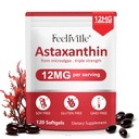 Astaxanthine 12mg, 120 Softgels, 4 mois d'approvisionnement
