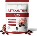 Astaxanthin 12mg, 120 Softgels, natürliche Mikroalgenquelle, nicht GMO Glutenfrei,4 Monat Versorgung