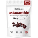 Belano Astaxanthin 12mg, Astaxanthin Softgels, Premium Astaxanthin Antioxidans Ergänzung | Gesundheit & Energie Unterstützung, Non-GMO, Vegan-freundlich & Gluten-frei - 120 Softgels (1 Tasche)