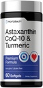 Horbäach Astaxanthin 12mg | con CoQ-10 & Turmeric | 60 Softgels | Formula Premium | Non OGM, Gluten Free Supplement