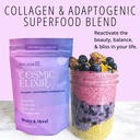 Filosofia Cosmic Elixir Collagen Superfood Blend with Adaptogens – Polvere organica e non zuccherata per la salute del fegato, equilibrio dell'ormone, supporto misto & vitalità della pelle – 32 Serve