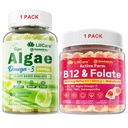 Bundle: Algae Omega 3 Gummies 1 Pack Methyl B12 + L-Methylfolat Gummies 1 Pack
