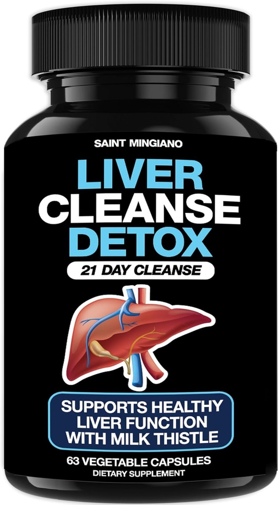 Liver Cleanse Detox & Repair - 21 Day Cleanse - Natürliche Leberunterstützungsergänzung mit Milchdistel, Dandelion Root, Spinat Leaf und Artichoke Extrakt für Lebergesundheit