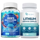 Migcopat Hommes , Multivitamin Gummies & Lithium Orotate complexe Bundle, Oméga-3, Magnésium