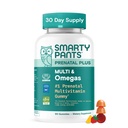 SmartyPants Prenatal Multivitamin Gummis mit Omega 3 DHA/EPA, Methylfolat, Biotin, Vitamine D3, C, B12, B6, A, K und Zink, Glutenfrei, Clean Label, Two Fruit Flavors, 90 Gummies (30 Tage Versorgung)