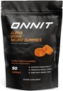 ONNIT Alpha Brain Neuro Focus Gummis, IGEN Non-GMO getestet Vegan Gummis mit Omega-3s Lutein Zeaxanthin und Koffein, Gehirn-Augen- und Fokusergänzung für Männer und Frauen, Citrus Punch, 90 Count