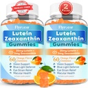Sugar Free Lutein Gummies 25mg, Lutein und Zeaxanthin Ergänzungen für Augengesundheit, 13-in-1 Augenpflege Formel mit Omega-3 Bilberry Saffron-Vision Gesundheit, Augenfarbe, Dry Eyes, Vegan Orange Flavor 120 Cts