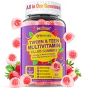 Nextdia Multivitamines remplies pour les adolescents filles 12-17, 18, 19, Enfants 10+ Multivitamine avec Omega 3, Calcium + Magnésium + Zinc, Multi-minéraux pour les adolescents 10-19S Cerveau, Os, Énergie, Immune