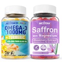 Vegan Omega-3 1000mg + Kurkuma, Saffron ergänzt Gummi