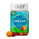 OLLY Kids Chillax Gummy, pour une ambiance calme et reposante*, Magnésium, L-Theanine, Extrait de baume de citron, Supplément à croquer, Saveur de sherbet, approvisionnement de 35 jours - 70 comtes (paquetage May Vary)