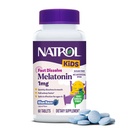 Natrol Kids rapidamente sciogliere la melatonina 1 mg, supplemento dietetico per il sonno riposante, compresse di sonno per i bambini, 60 compresse di Melatonina Blu-Razz aromatizzate senza zucchero, alimentazione di 60 giorni