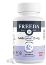FREEDA Melatonin 2mg Sugar-Free Chewables – Natürliche Schlafhilfe für Erwachsene & Kinder – Vegan, Kosher, Glutenfrei, Non-GMO, einfache Bedtime-Unterstützung – 60 Tabletten