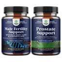 Integratore di fertilità maschile pre-concezione con CoQ10, Radice Maca, Folato di metile & D-Aspartic Acid and Herbal Prostate Supplement per gli uomini - Beta Sitosterol & Green Tea for Urinary Tract Support