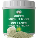 Greens Superfood + Gras Fed Collagen Peptides Powder - Ultimate Blend of Best Tasting Green Superfood with Pure Pasture Raised Hydrolyzed Protein Powder for Skin Hair + Joint Health