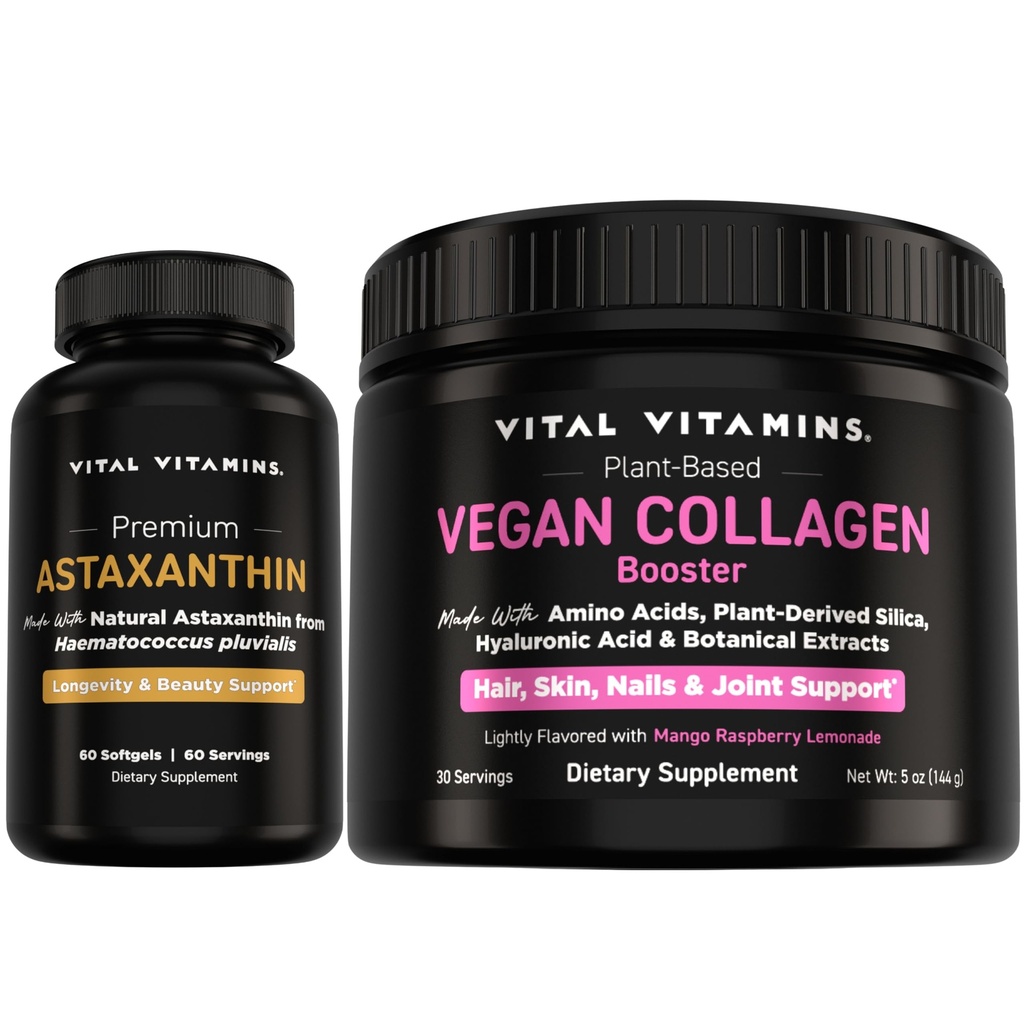 Vital Vitamine Astaxanthin + Vegan Collagen Booster Pulver