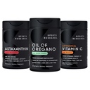 Sport Research® Antioxidans Support Pack - Öl von Oregano 9500mg + Triple Strength Astaxanthin 12mg + Liposomal Vitamin C Supplement 1000 mg