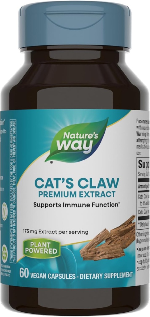 Nature's Way Standardized Cat's Claw Extract, 175 mg per serving, 60 Capsules