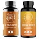 Happy Healthy Hippie Glow pour lui Supplément Astaxanthin et être motivé supplément de soulagement du stress