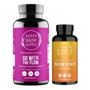 Happy Healthy Hippie Glow für es Astaxanthin Supplement & Go mit dem Flow Hormon Balance für Frauen 180ct