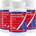 35mg Liposomal Astaxanthin Supplement - Leistungsstarke Antioxidante Unterstützung für Haut, Gelenk- und Augengesundheit - Natürliche Anti-Aging-Formel mit reinem Astaxanthin - Vegan, Non-GMO, 180 Kapseln